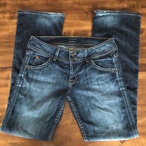 Hudson Signature Bootcut Jeans Flap Pockets ELM Wash Size 29 31” Inseam.
